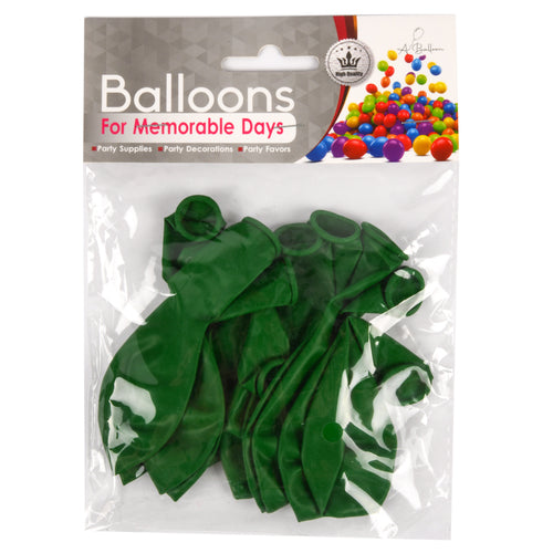 balloons dark green 10ct -- 12 per box