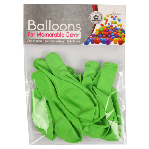 balloons light green 10ct -- 12 per box