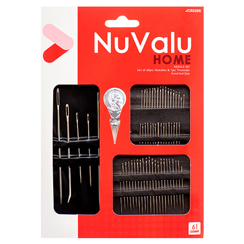 nuvalu needles - silver color  -- 24 per box