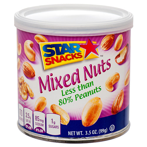 star snacks mixed nuts - 3.5 oz -- 24 per case