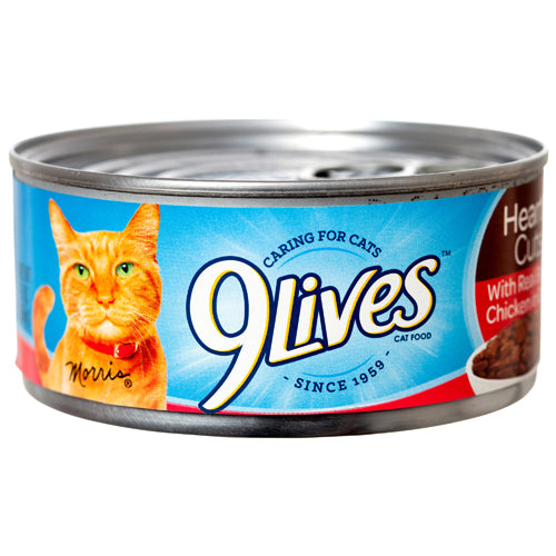 9 lives beef & chicken in gravy wet cat food -- 24 per case