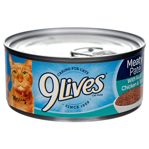 9 lives chicken & tuna dinner -  -- 24 per case