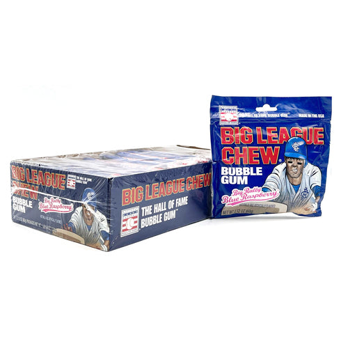 big league chew blue raspberry 2.12 oz -- 12 per box