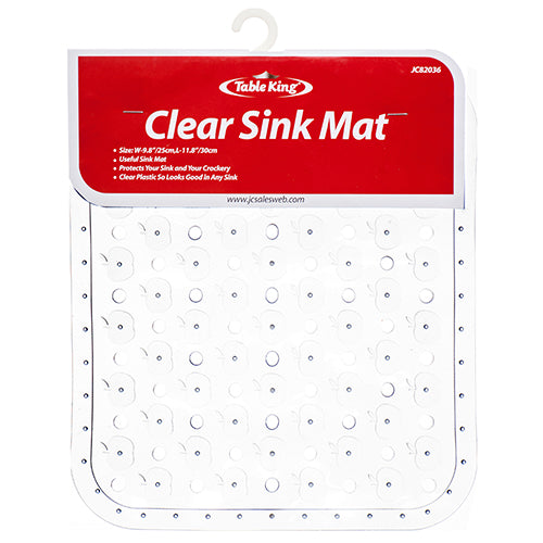 table king clear sink mats - 25x30cm -- 24 per box