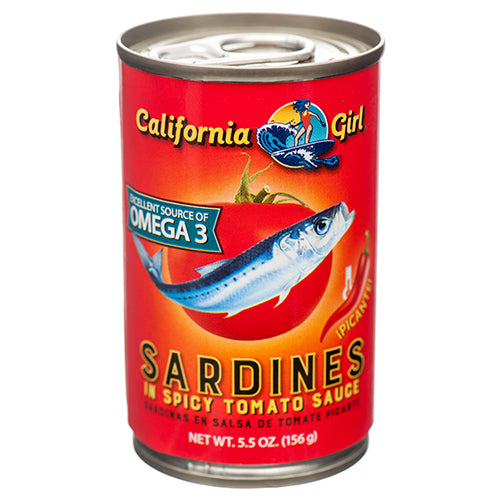 california girl sardines in chili sauce - 5.5 oz -- 24 per case