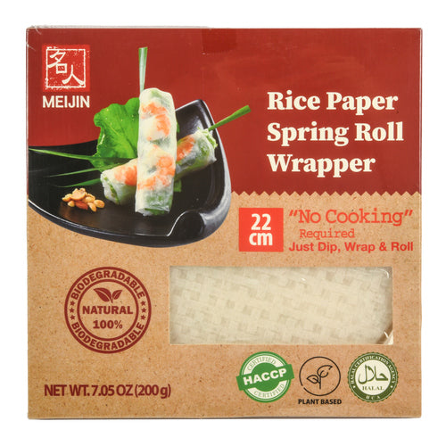 meijin rice paper spring roll wrapper 7.05 oz -- 20 per case