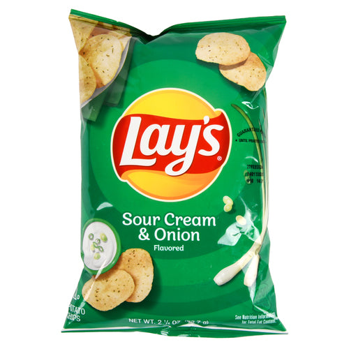 frito lay xvl lay s potato chips sour cream onion 2.25 oz -- 24 per case