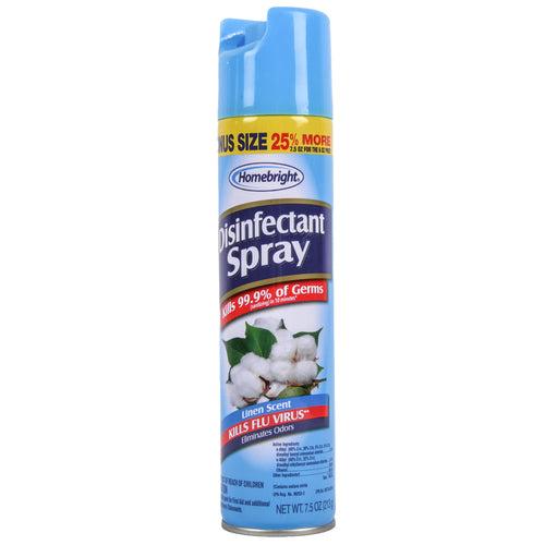 homebright disinfectant spray linen scent 7.5 oz -- 12 per case