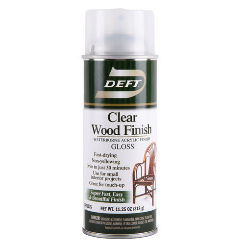 clear deft wood finish acrylic gloss 12oz -- 6 per case