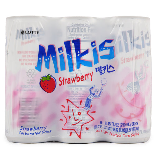 milkis strawberry carbonated drink 8.45 oz -- 30 per case