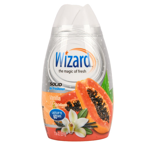 wizard solid air freshener vanilla papaya 7.8 oz -- 12 per case