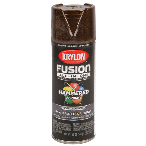 krylon fusion all in one hammered finish cocoa brown 12 oz -- 6 per case