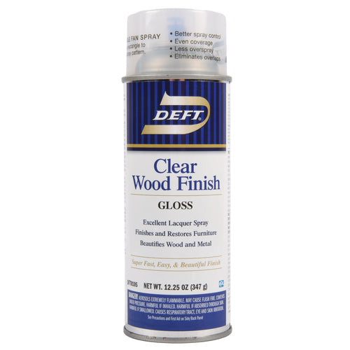 deft clear wood finish lacquer oil gloss -- 6 per case