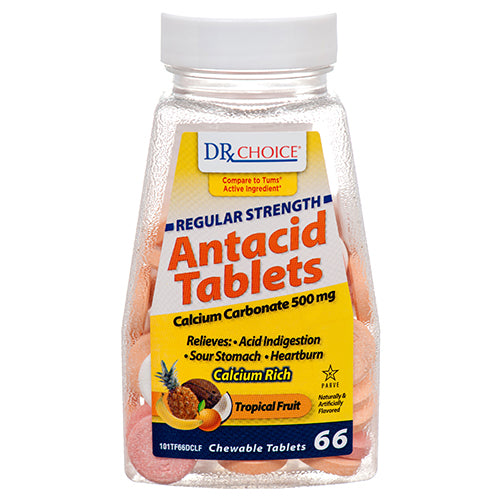 drx choice antacid regular tropical fruits 66 ct -- 36 per case