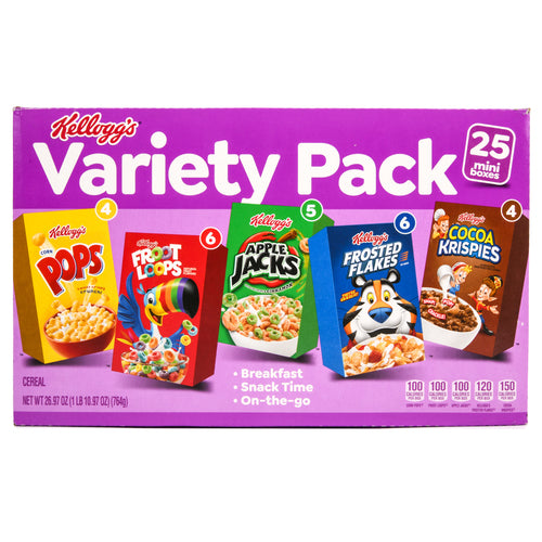 kelloggs variety pack -- 25 per case