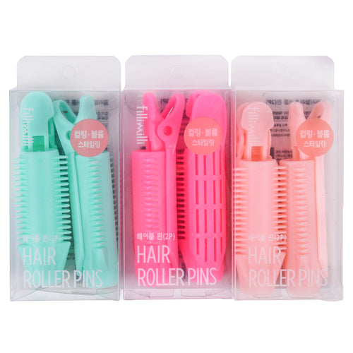 hair roller clip 2pc asst colors -- 12 per box