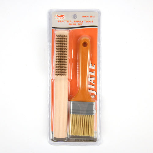 paint metal bristle brush 2pc set -- 12 per box