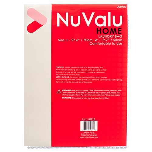 nuvalu laundry mesh bag with zipper - 20 in x 28 in  -- 24 per box