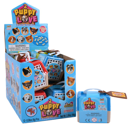 kidsmania puppy love candy w toy -- 12 per box