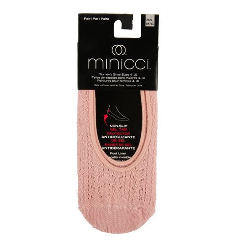 no show socks 1 pk pink m l 4-10 -- 2 per box