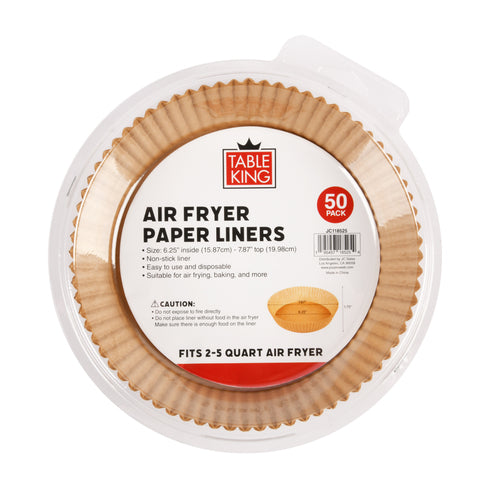 table king air fryer paper liners 7.87 round 50pk -- 24 per case