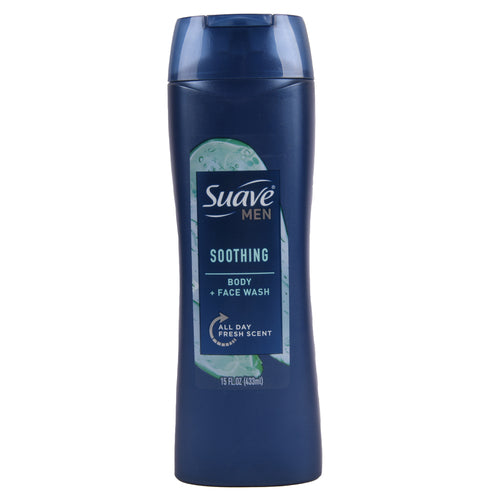 suave men soothing body wash 15 oz -- 6 per case