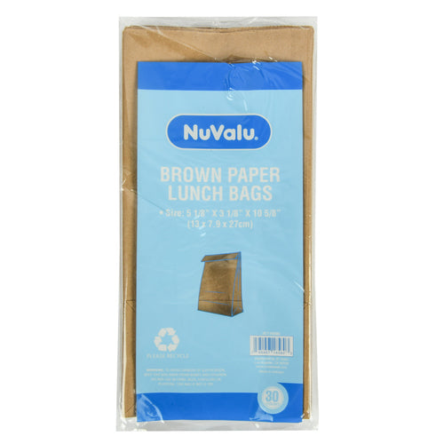 nuvalu lunch bag brown 30ct -- 40 per case