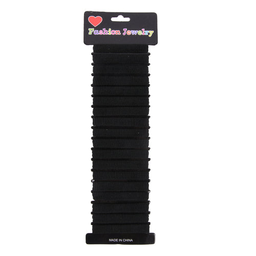 elastic hair bands black 18ct. -- 12 per box