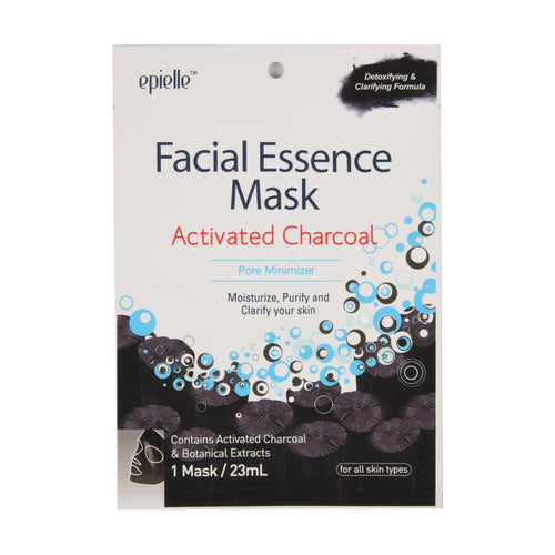 epielle facial essence mask activated charcoal pore minimizer -- 48 per case