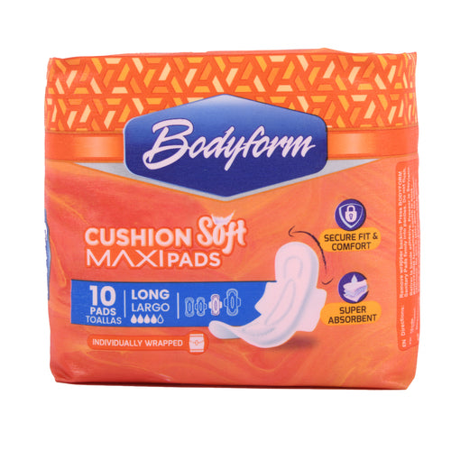 bodyform maxi pads long w wings 10 ct -- 24 per case