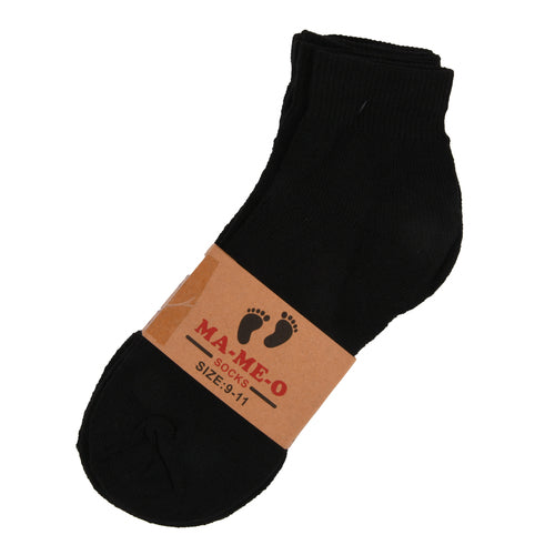 mens ankle socks black size 9-11 -- 3 per box