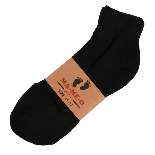 mens ankle socks black size 11-13 -- 3 per box