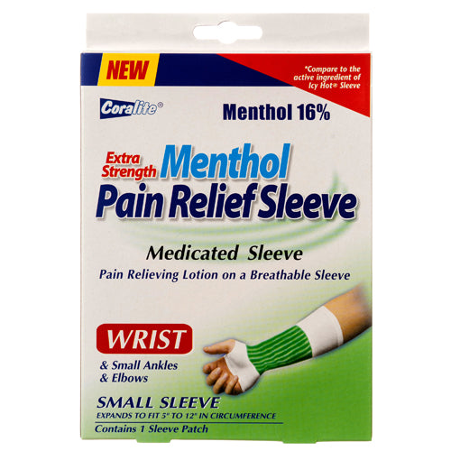 coralite pain relief wrist menthol heat patches -- 24 per case