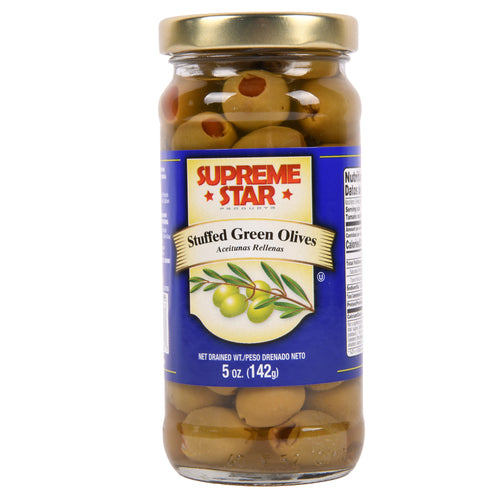 supreme star stuffed green olives 5 oz -- 12 per case