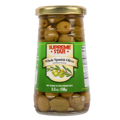 supreme star whole spanish olives 5.75 oz -- 12 per case