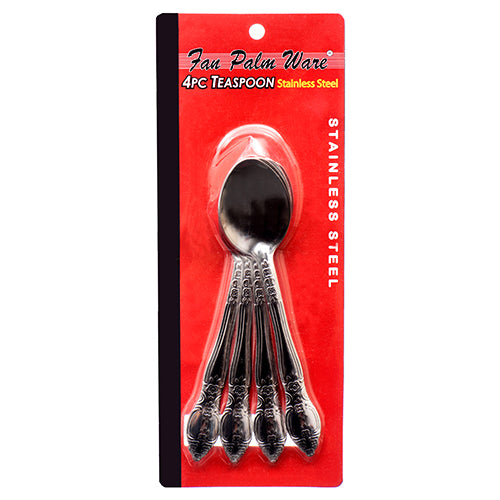 stainless steel tea spoons - 4pc -   -- 36 per box