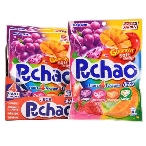 mikakuto puchao fruit flavored chewy candy 3.53 oz. -- 6 per box