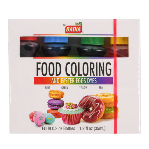 badia food coloring 4 ct -- 12 per case