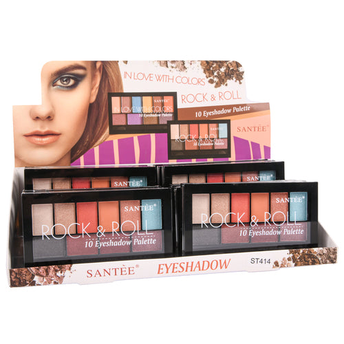 10 asst color eyeshadow palette disp set -- 12 per box