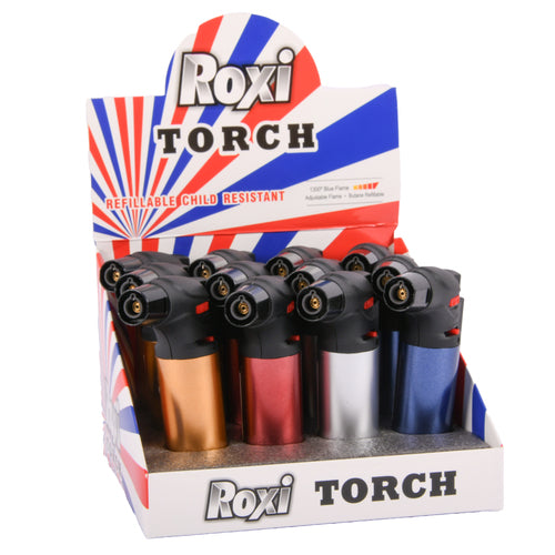 torch lighter metalic asst color -- 12 per box