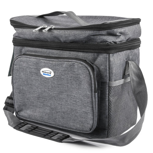 lunch bag cooler 12-can w hard case grey -- 12 per case