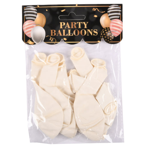 party balloons white -- 12 per box