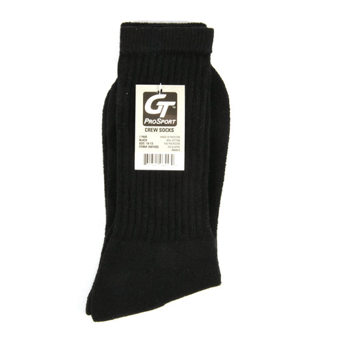 mens 1 pair sport socks crew black 10-13 -- 12 per box