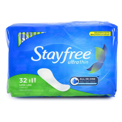 stayfree ultra thin super long pad 32 ct -- 4 per case