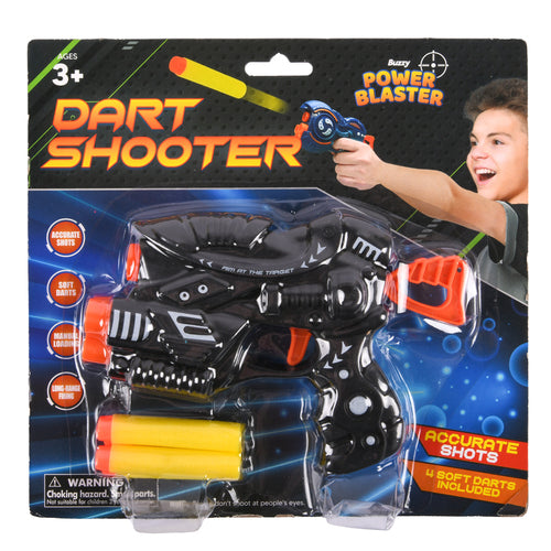 toy dart shooter w 4 darts 3 asst colors -- 6 per case