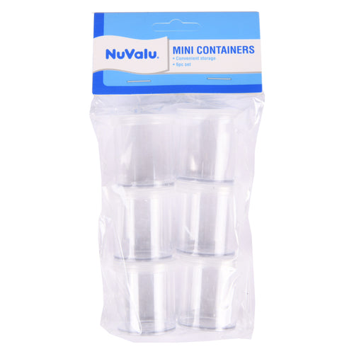 nuvalu plastic mini container round 6pcs -- 36 per case