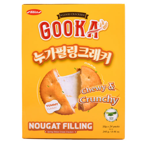 gooka nougat filling cream cracker 240g -- 20 per case