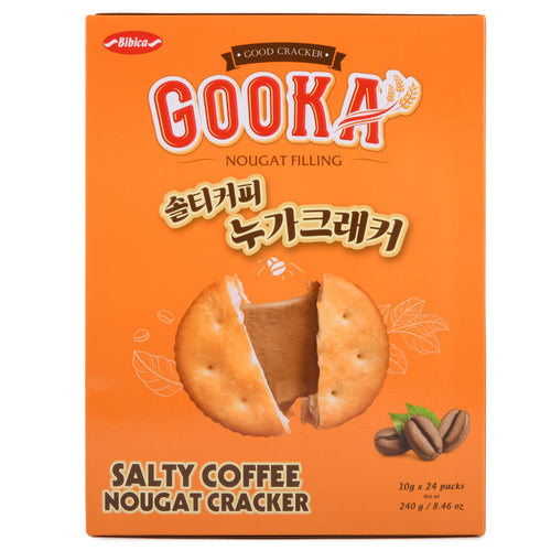 gooka salty coffee nougat cracker 240g -- 20 per case