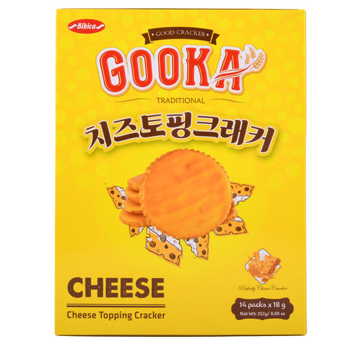 gooka cheese topping cracker 252g -- 20 per case