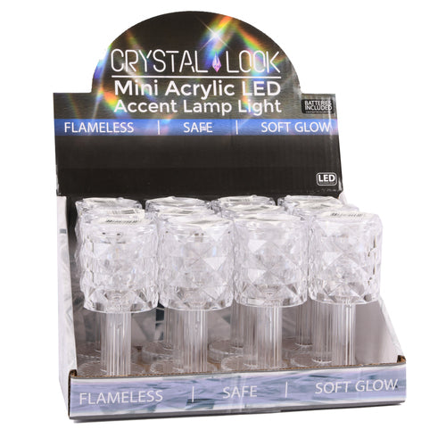 4.75 crystal mini acrylic led light -- 12 per box